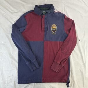 Vintage Polo Ralph Lauren Rugby Shirt Mens Small Stripe Long Sleeve Color Block